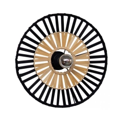 19253 CEILING LIGHT BLACK BAMBOO 1XE7 MAX 40W NATURAL ELEMENTS LIGHTS Zambelis Lights